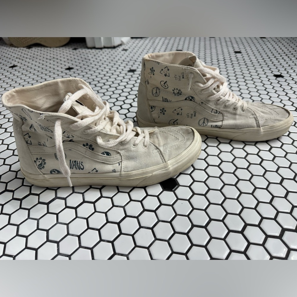 Vans Sk8-Hi Tapered Eco Theory sneakers w all-over eco-inspired print Size 10